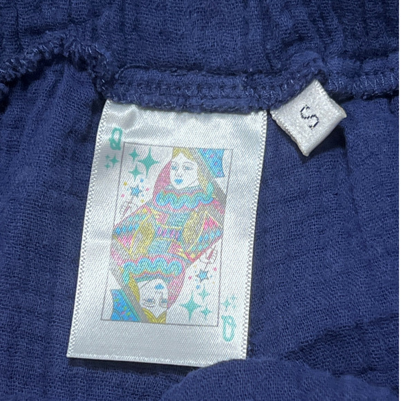 Queen of Sparkles Embellished Cotton Gauze Pull On Shorts Size Small Preppy - Picture 3 of 7